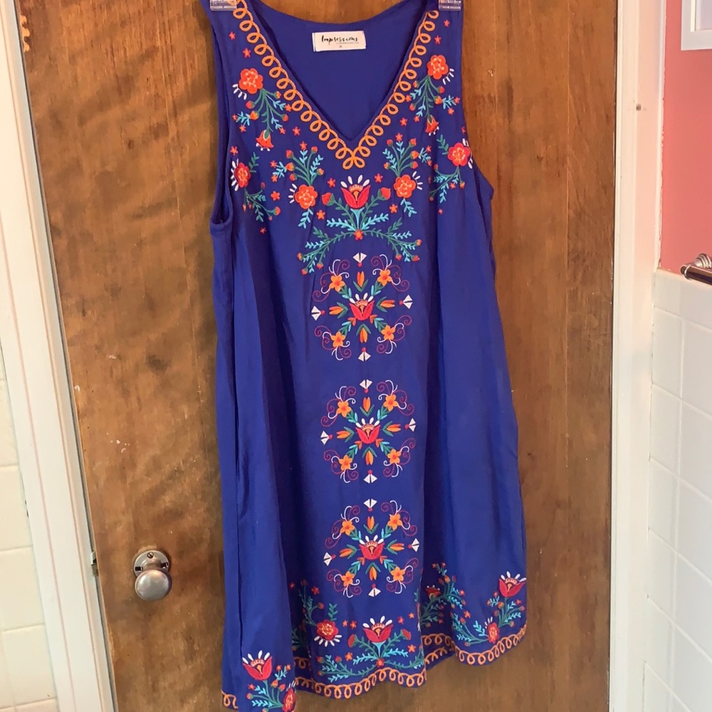 Summer dress embroidered Medium